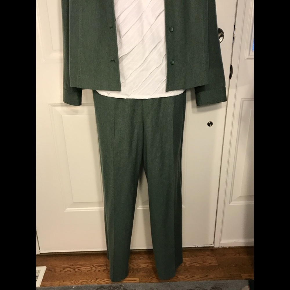 💄Pendleton wool suit 16 petite green EUC - Picture 3 of 5